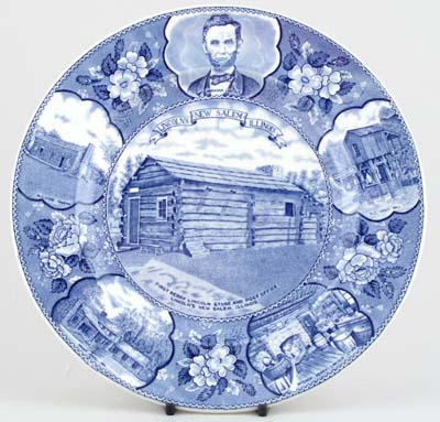 Plate New Salem Lincoln c1950s
